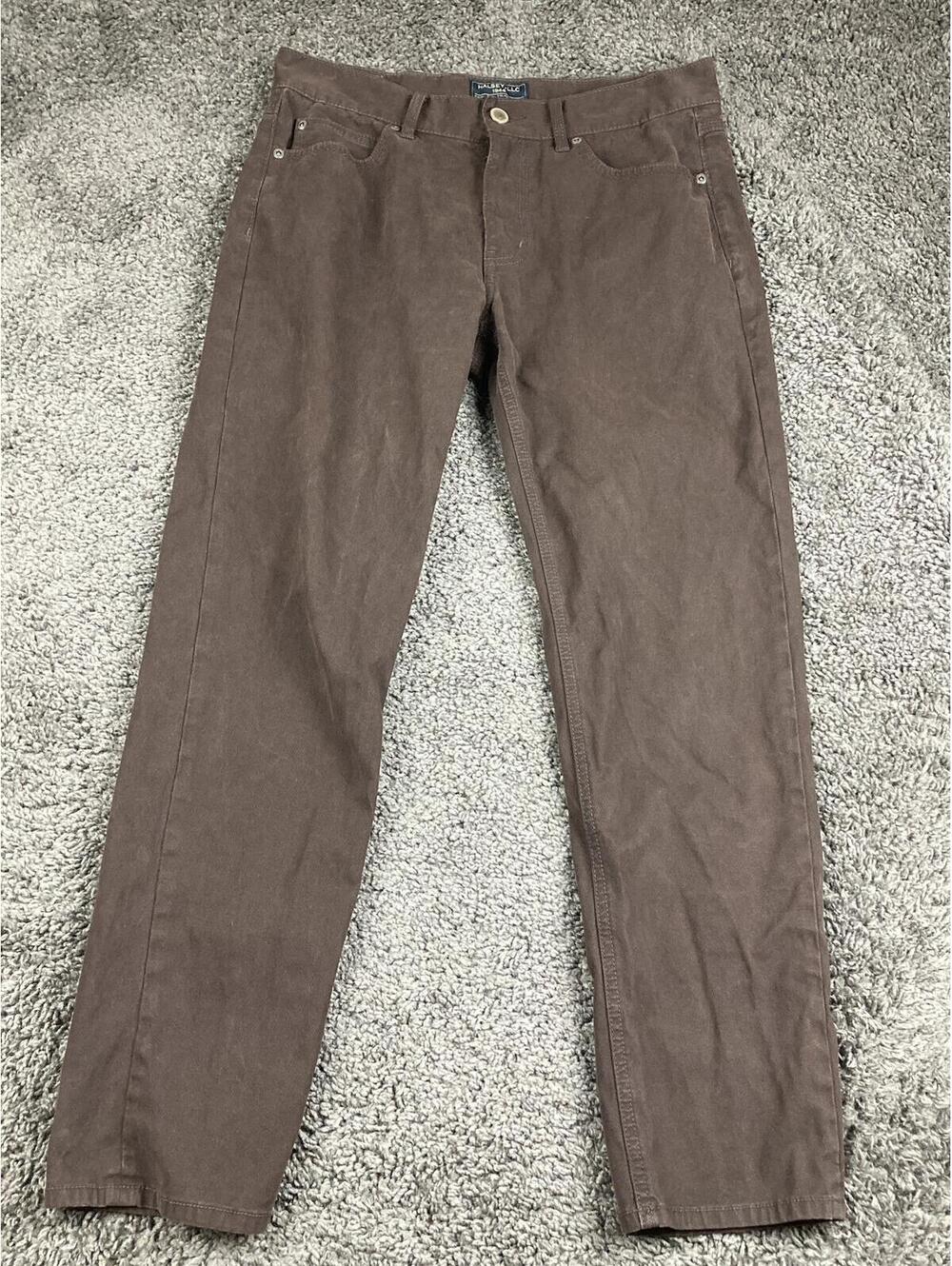 Halsey 44 Mens Pants Brown Cotton Stretch 5 Pocket Straight Leg Sz 32x30